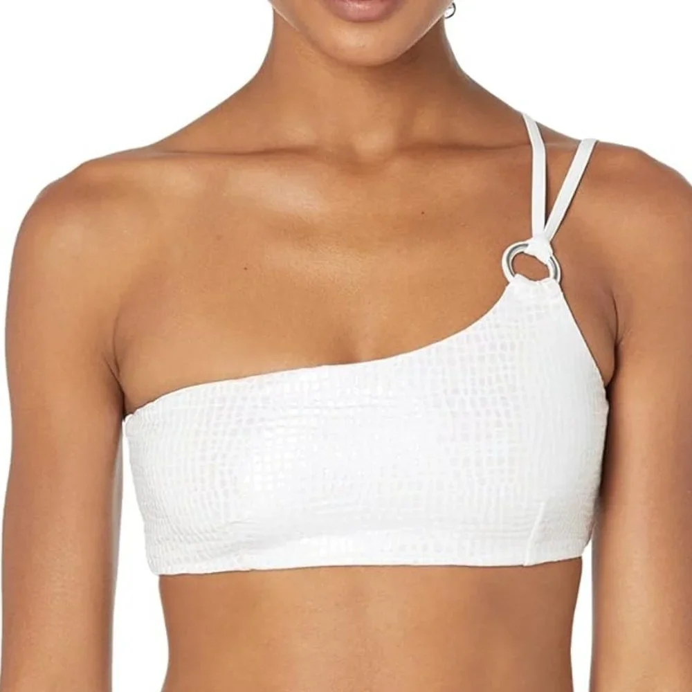 l*space Indiana Bikini‎ Top Gloss Gator Opalescent White XL